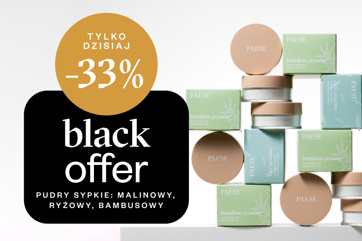 malinowy, ryżowy, bambusowy -33% black